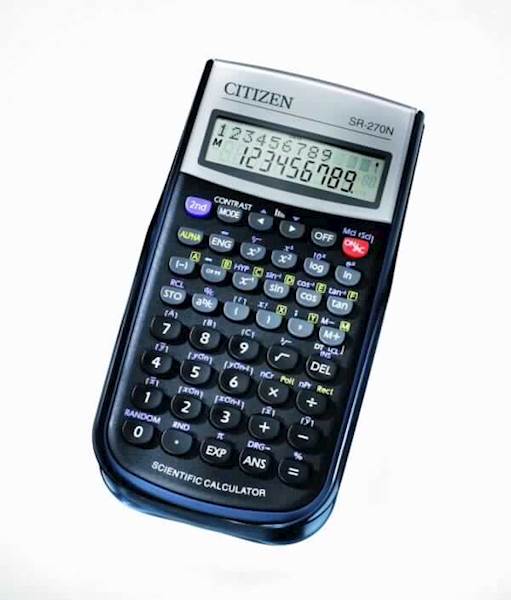 Citizen kalkulator SR270N, 236F, 10+2m, 2V, tehnični