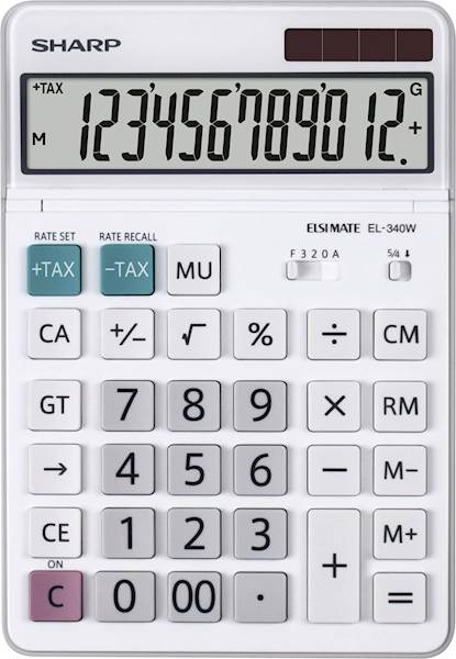SHARP kalkulator EL340W, 12M, namizni