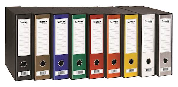 Fornax registrator v škatli Prestige A4, 80 mm, oranžen