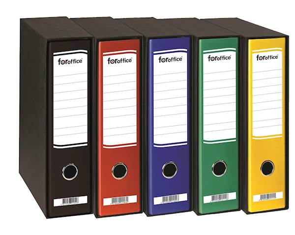 Fornax registrator v škatli Foroffice A4, 80 mm, črn