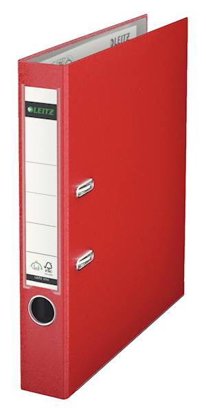 Leitz registrator, A4, 55 mm, rdeč