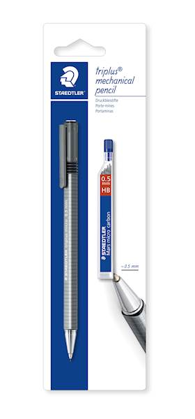 Staedtler tehnični svinčnik Triplus micro 0,5 mm in mine 0,5 HB 2/1, na blistru