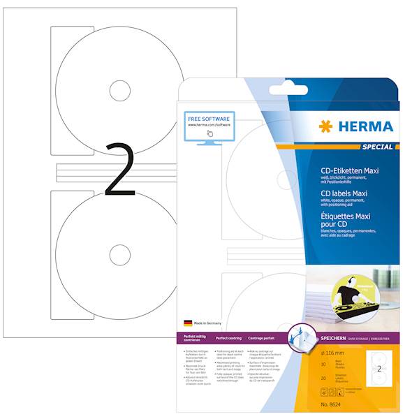 Herma etikete Superprint Special, fi 116 mm, 10/1