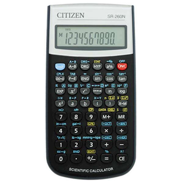 Citizen kalkulator SR260N, 165F, 10+2M, tehnični