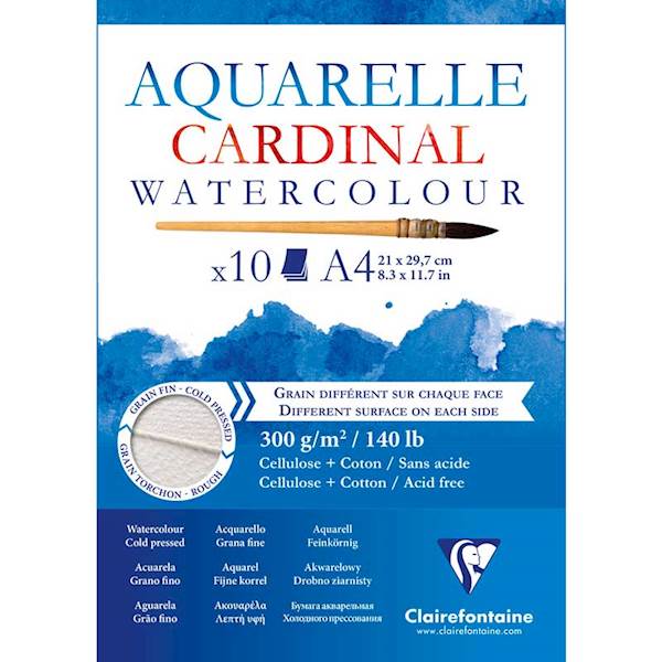 Clairefontaine blok Cardinal, A4, 10 listni, 300 g