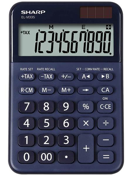 SHARP kalkulator ELM335BBL, 10M, namizni