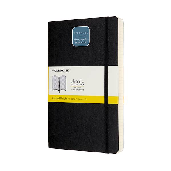 Moleskine Expanded notebook, LG, karo, mehke platnice