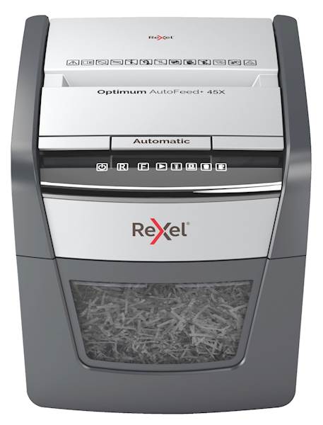 Rexel uničevalec dokumentov Optimum AutoFeed+ 45X, P4, 4x28mm