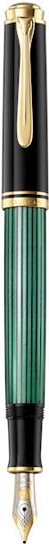 Pelikan nalivno pero M400 Souverän, črno/zelen, F konica, v darilni škatlici