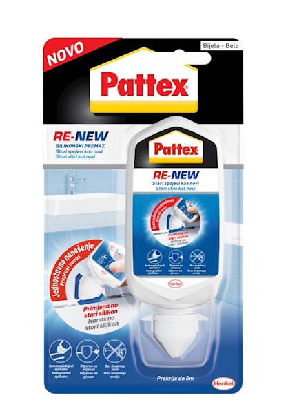 Pattex RE-NEW silikonski premaz, 80 ml, bel