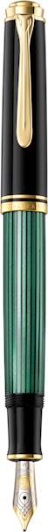 Pelikan nalivno pero M600 Souverän, črno/zelen, F konica, v darilni škatlici